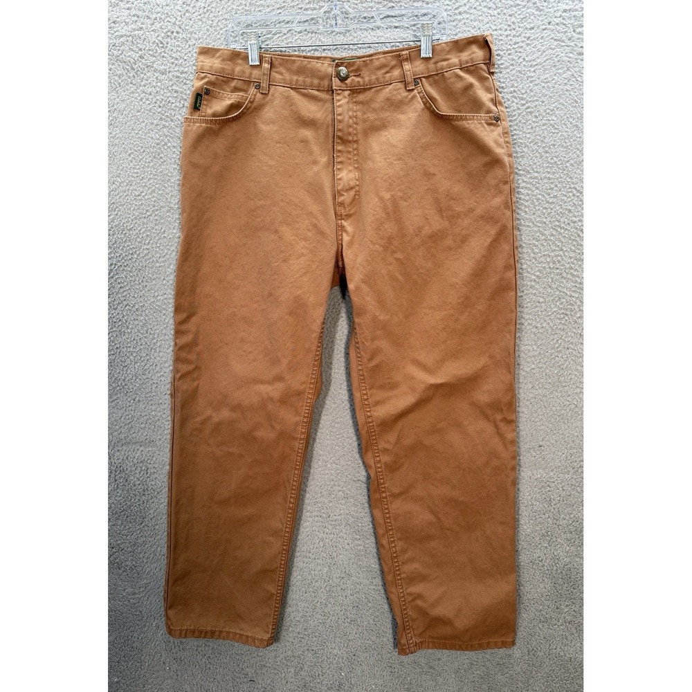 Cabelas Pants Mens 38x30 Brown Duck Canvas Outdoors Camping‎ Workwear Chore Barn
